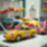 Showcase of Majorette Porsche Edition Toys Majorette Porsche Edition collection display