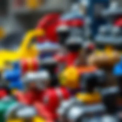 Diverse Designs of Model Engines A vibrant collection of model engines showcasing diverse designs