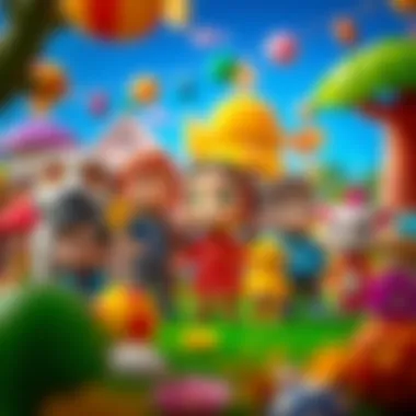 Vibrant scene showcasing the main characters of the animation.