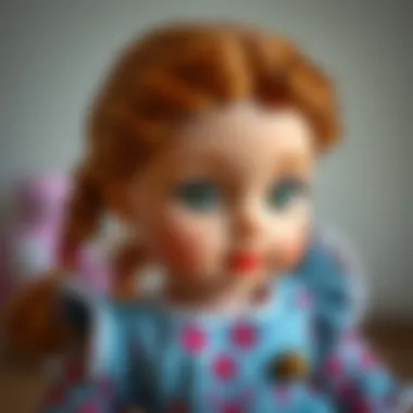 Detailed Features of a Maşa Doll Close-up of a Maşa doll highlighting its features