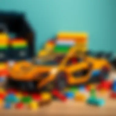 Colorful Bricks of McLaren Senna LEGO Set Assembly of the McLaren Senna LEGO set with colorful bricks.