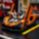 Detailed view of the McLaren Senna LEGO set showcasing its intricate design.