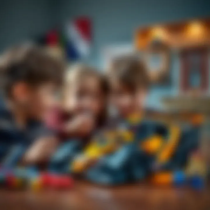 Children Engaging with McLaren Senna LEGO Set Educational benefits of the McLaren Senna LEGO set displayed with children playing.