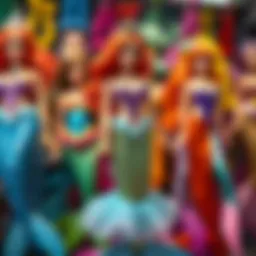 Vibrant Mermaid Costume Display