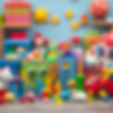 Colorful assortment of educational toys for children