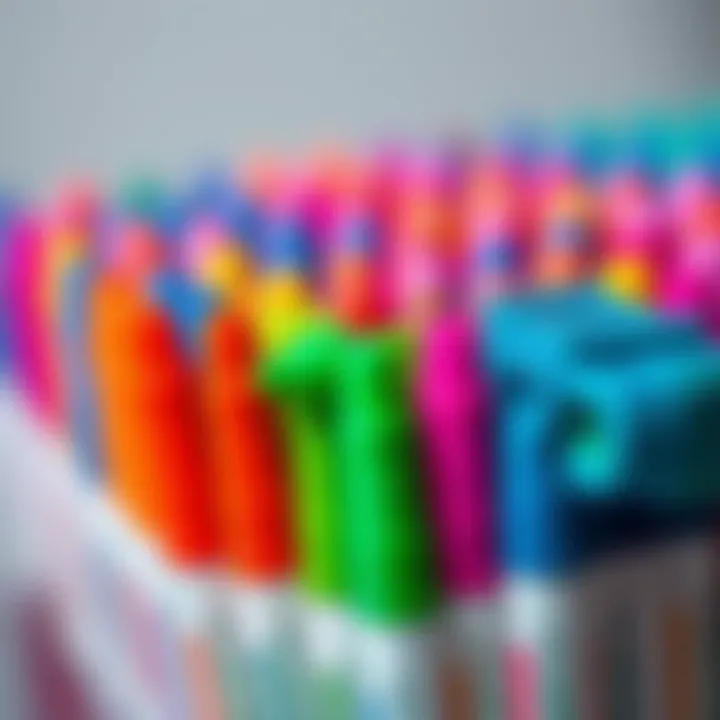 A Spectrum of Creativity Vibrant markers showcasing a rainbow of colors