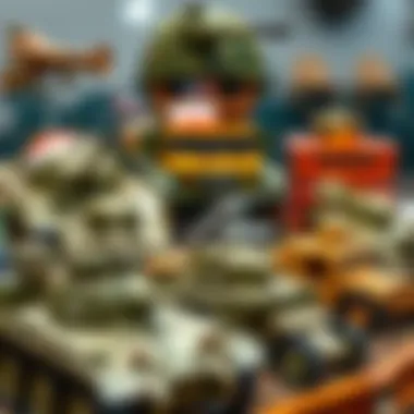 The History of Military Toys An educational display showcasing the history of military toys