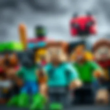 Diverse Characters from Series 25 Group of Minecraft Mini Figures showcasing diverse characters