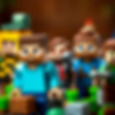 Distinctive Designs of Series 25 Close-up of unique designs in Minecraft Mini Figures Series 25