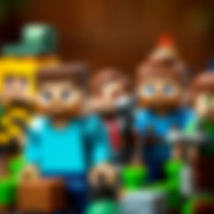 Distinctive Designs of Series 25 Close-up of unique designs in Minecraft Mini Figures Series 25