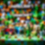 Minecraft Mini Figures Collection A vibrant display of Minecraft Mini Figures from Series 25