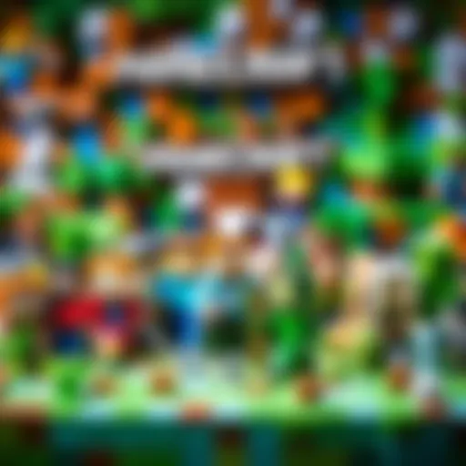 Minecraft Mini Figures Collection A vibrant display of Minecraft Mini Figures from Series 25