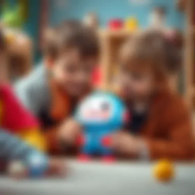 Children interacting with Beatbo during playtime