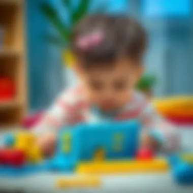 Child playing with the Minik Maya educational set