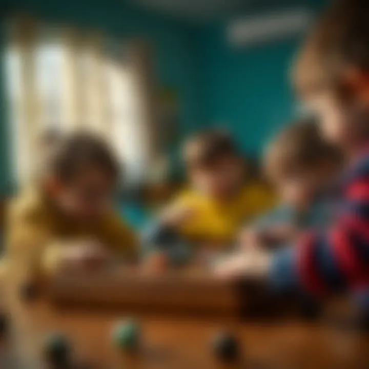 Children Enjoying Marble Games Together Children engaging in play with marbles, demonstrating teamwork and strategy.