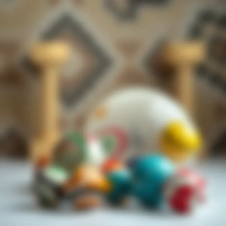 The Evolution of Marble Toys Through History An artistic representation of the history of marbles, illustrating their evolution over time.