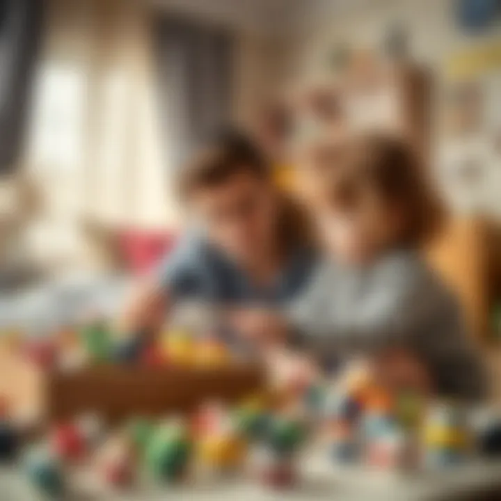 Selecting the Right Marbles for Play A cozy setting showing a parent selecting marbles for their child, highlighting the importance of choice in play.