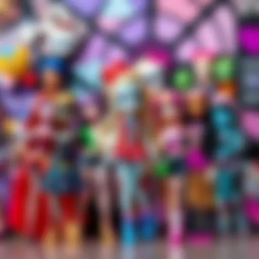 A diverse array of Monster High dolls showcasing their unique styles and personalities