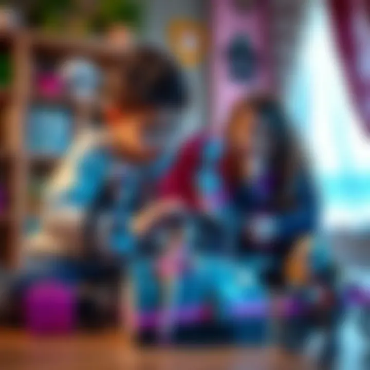 Children engaging in imaginative play with Monster High toys