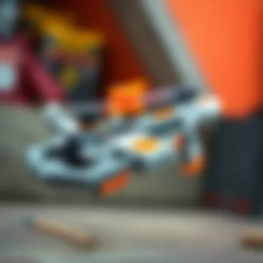 Detailed view of Nerf crossbow design