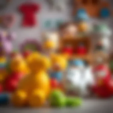 A selection of educational toys for newborns