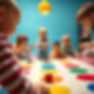 Fun and Engaging Gameplay of New Twister Children enjoying the new Twister game with vibrant colors