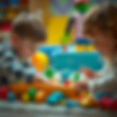 Children engaged in play with Niloya and Tospik toys, fostering creativity