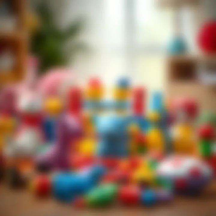 Colorful collection of Niloya and Tospik toys designed for educational play