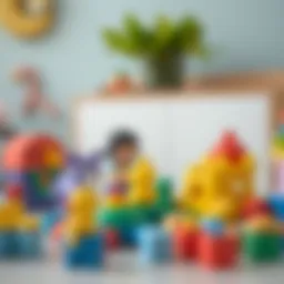 Colorful educational toys promoting cognitive development