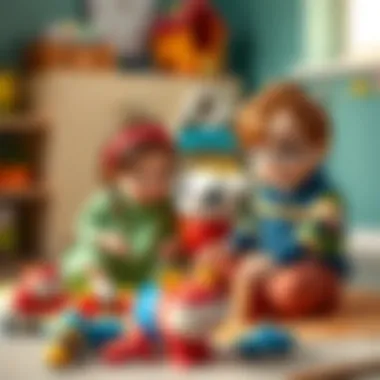 Interactive learning scene featuring Niloya and Tospik toys