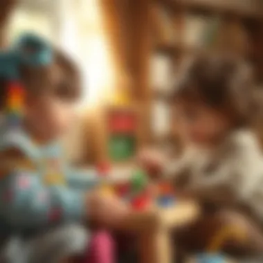 Children playing together with educational toys, enhancing social skills
