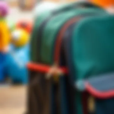 Ergonomic Design in School Bags Close-up of ergonomic features of a school bag