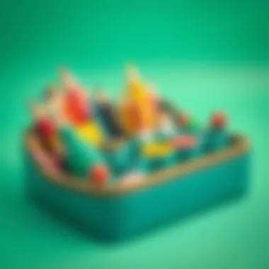 Organized Pencil Case Showcasing Various Sections Organized pencil case showcasing various sections