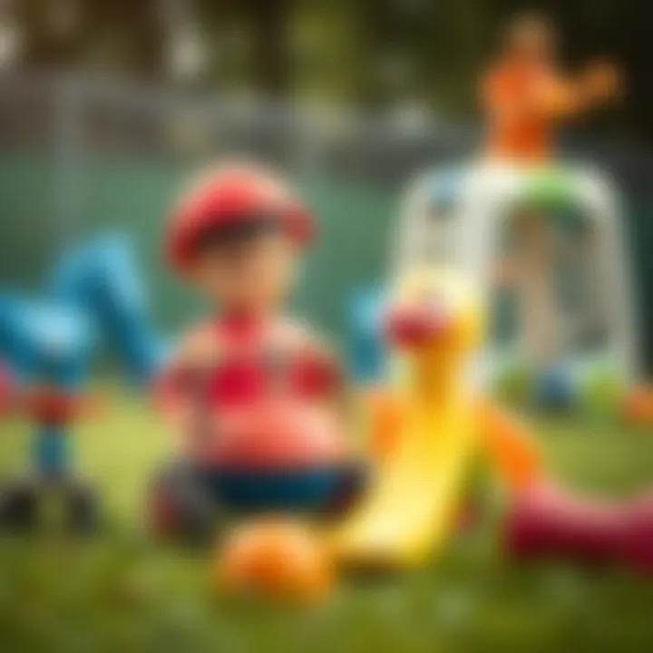 A variety of outdoor toys for active play