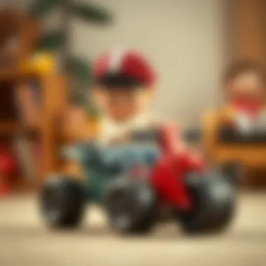 Variety of age-appropriate toys promoting motor skill development