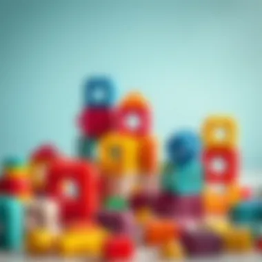 Colorful toy blocks fostering creativity in children