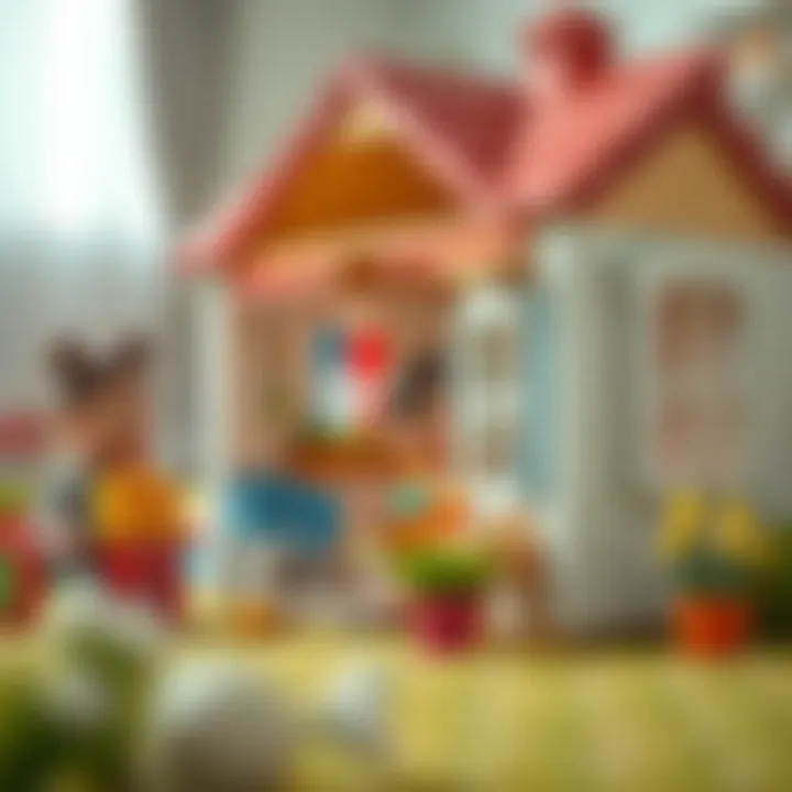 Educational benefits of toy playhouses illustrated through playful activities.