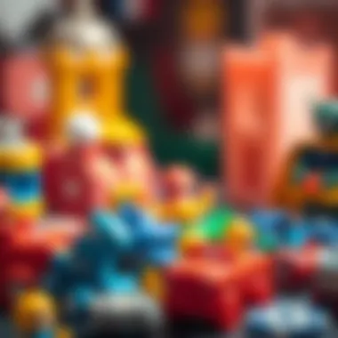 An artistic representation of visual storytelling through toys, enhancing creativity.