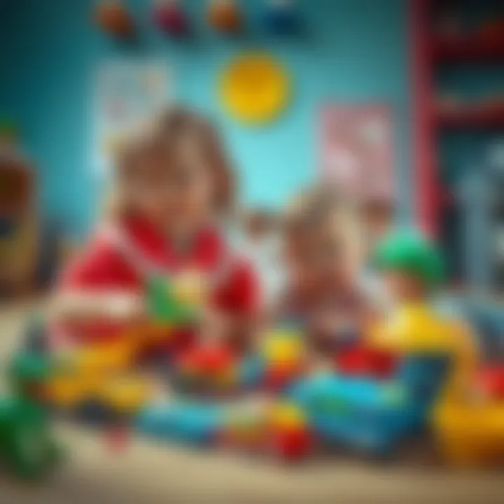 Children playing with different types of toys