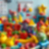 Colorful array of educational toys