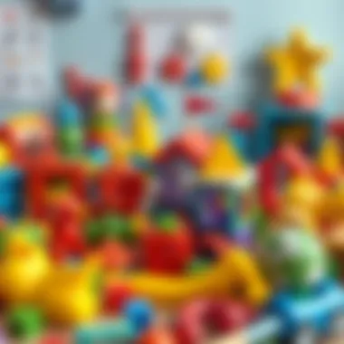 Colorful array of educational toys