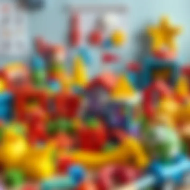 Colorful array of educational toys