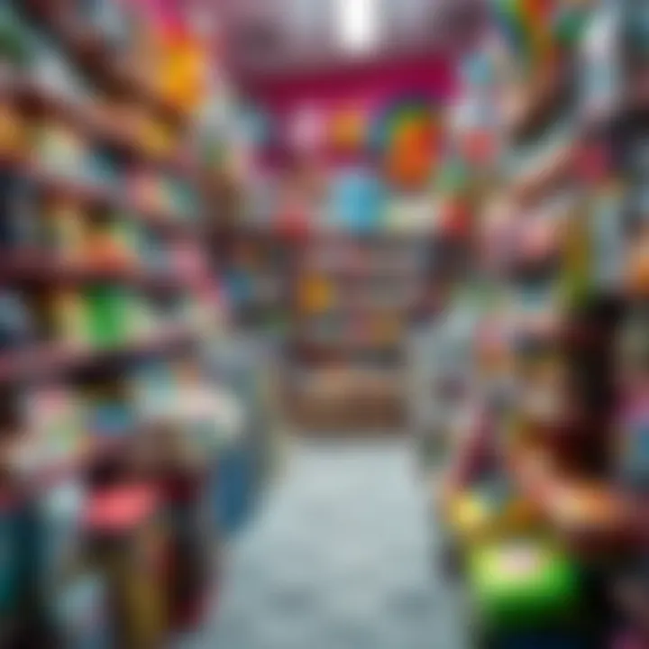 A vibrant toy store filled with various options