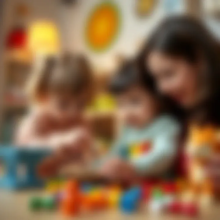 A parent and child collaborating on a problem-solving task