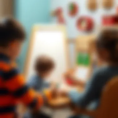 A parent selecting the ideal writing board for their child.