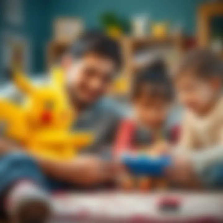 Parents and Children Enjoying Pikachu Games Parents and children enjoying Pikachu games that foster fun and learning.