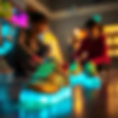 Informed Choices for Children's Glowing Shoes Parents choosing glowing sports shoes for their child