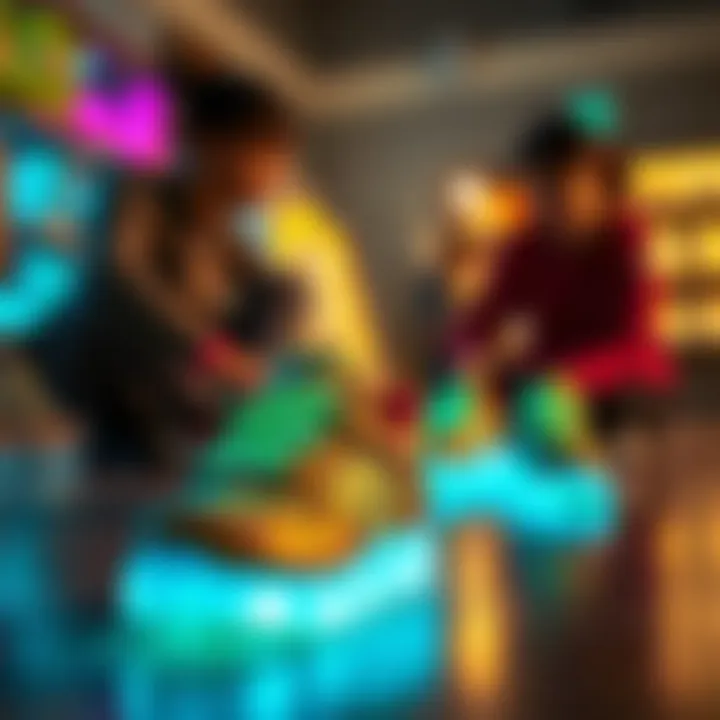 Informed Choices for Children's Glowing Shoes Parents choosing glowing sports shoes for their child