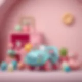 Vibrant pastel colors arranged creatively