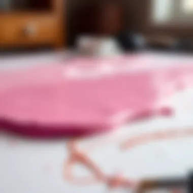 Beautifully Finished Surface with Pink Paint Final Result of Painted Surface